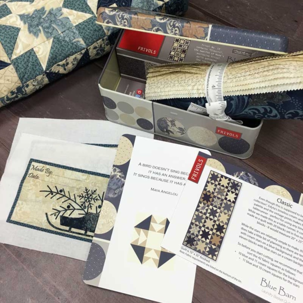 Moda Frivols #12 Quilt Kit Featuring Blue Barn